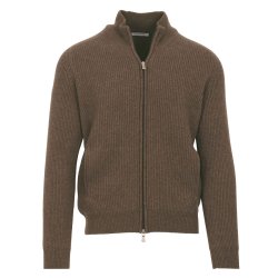 GRAN SASSO Cardigan Zip Patent Cappuccino