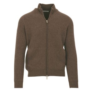 GRAN SASSO Cardigan Zip Patent Cappuccino