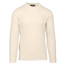 GRAN SASSO T-shirt Lang�rmet Jersey Hvid