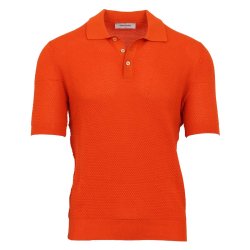 GRAN SASSO Polo Bobbelstruktur Orange