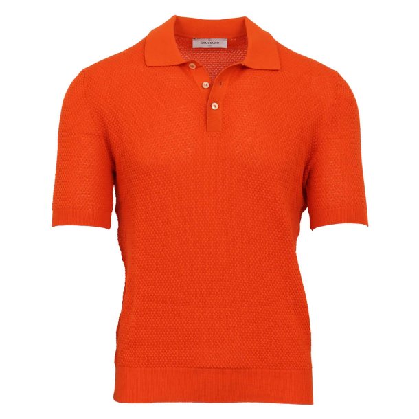 GRAN SASSO Polo Bobbelstruktur Orange