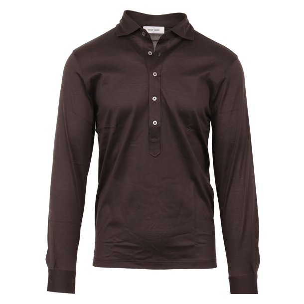 GRAN SASSO Popover Merceriseret Bomuld Dark Brown