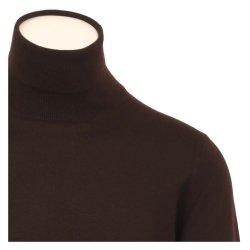 GRAN SASSO Rullekrave Merino M�rkebrun