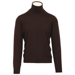 GRAN SASSO Rullekrave Merino M�rkebrun