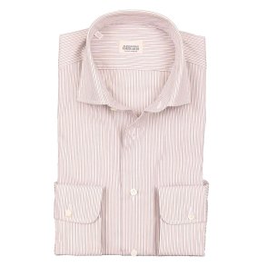 ALESSANDRO GHERARDI Skjorte Stribet Hvid | Beige | Navy