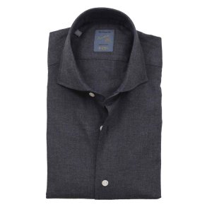 BARBA Skjorte Dandylife Flannel Sildeben Indigo