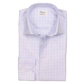 STENSTRM'S Skjorte Slim Ternet Lys Bl