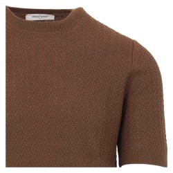 GRAN SASSO T-Shirt Chevron Brun