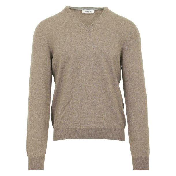 GRAN SASSO Strik V-hals Merino Varm Gr�