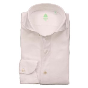 FINAMORE Skjorte Flannel Sildeben Hvid