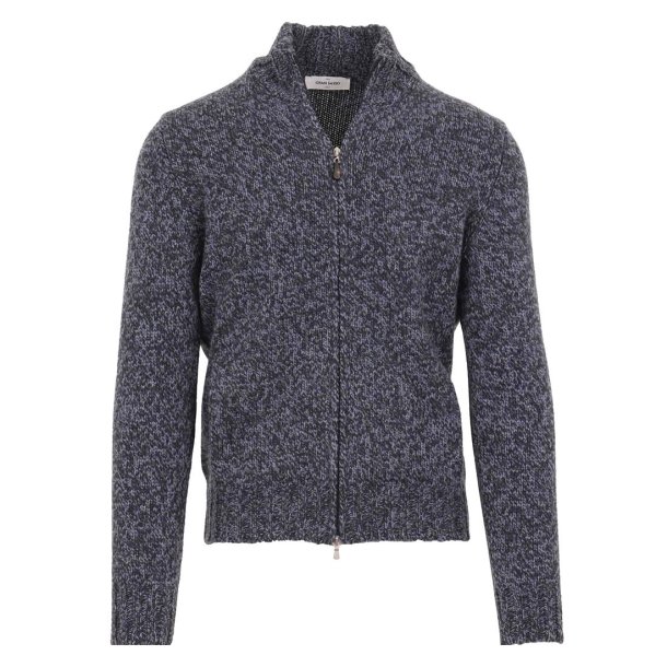 GRAN SASSO Cardigan Mouline Bl