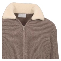 GRAN SASSO Cardigan Sartorial Uld Taupe