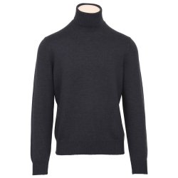 GRAN SASSO Rullekrave Extrafine Merino M�rkebl�