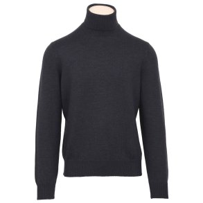 GRAN SASSO Rullekrave Extrafine Merino M�rkebl�