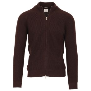 GRAN SASSO Cardigan Rain Wool Chocolate