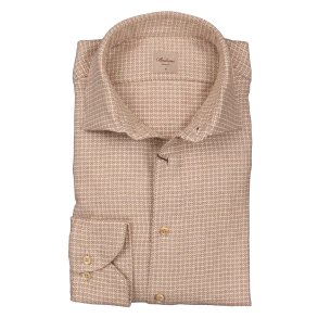 STENSTRM'S Skjorte Regular Flannel Struktur Lys Brun