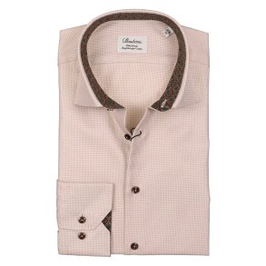STENSTRM'S Skjorte Fitted Ternet Beige