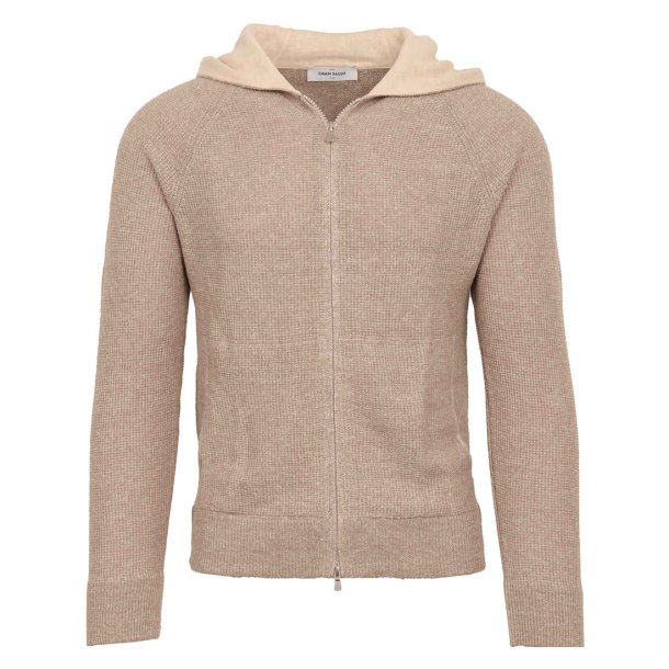 GRAN SASSO Strik Hoodie Beige