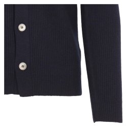 GRAN SASSO Patent Cardigan Navy