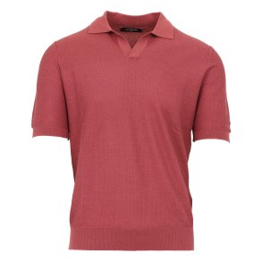 GRAN SASSO Open Collar Silke | Bomuld Cherry