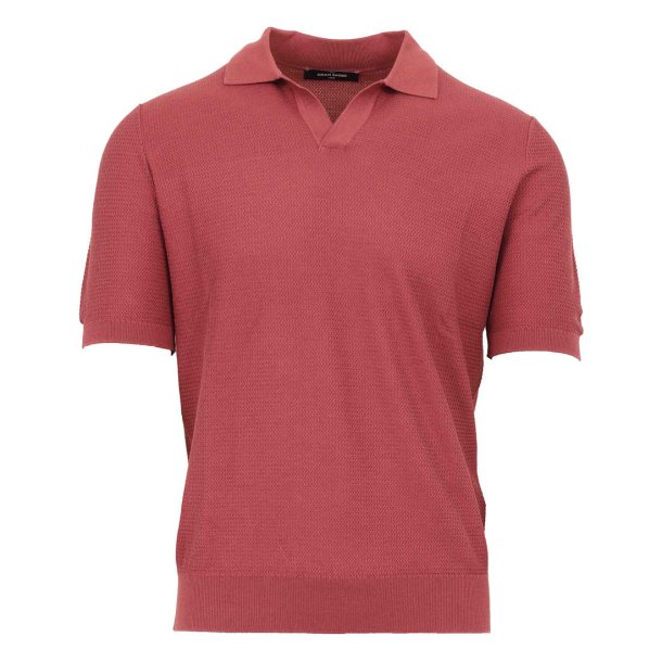 GRAN SASSO Open Collar Silke | Bomuld Cherry