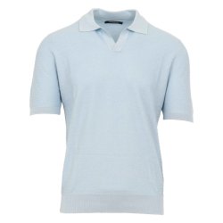 GRAN SASSO Open Collar Silke | Bomuld Lys Bl