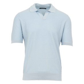 GRAN SASSO Open Collar Silke | Bomuld Lys Bl