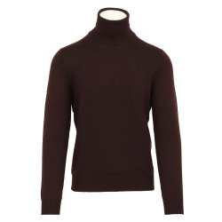 GRAN SASSO Rullekrave Extrafine Merino Mrkebrun