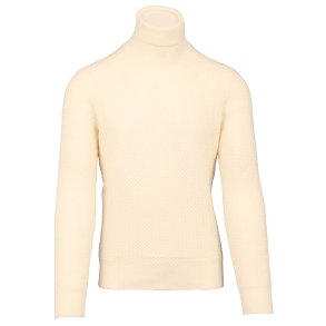 GRAN SASSO Rullekrave Micro Kabel Merino Creme