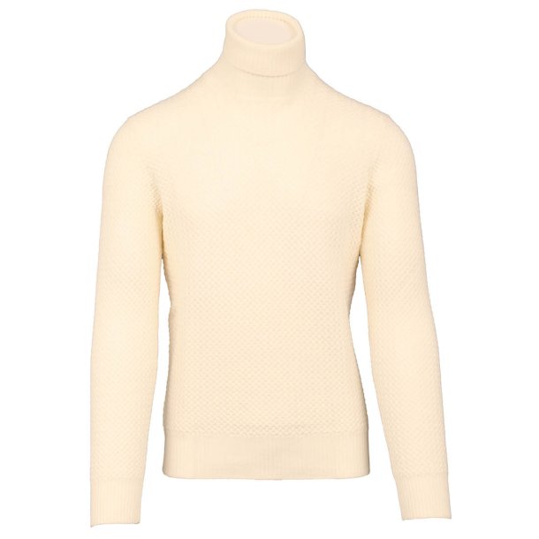 GRAN SASSO Rullekrave Micro Kabel Merino Creme