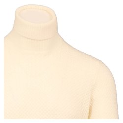 GRAN SASSO Rullekrave Micro Kabel Merino Creme