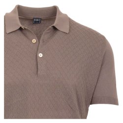 FEDELI Polo Gabriel Giza Cotton Greige