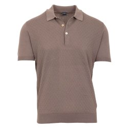FEDELI Polo Gabriel Giza Cotton Greige