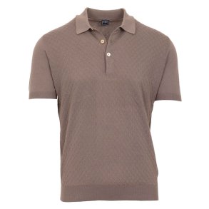 FEDELI Polo Gabriel Giza Cotton Greige