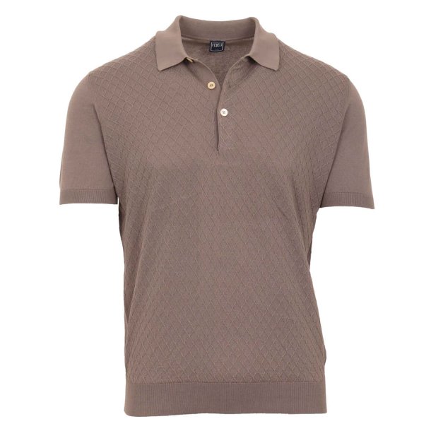 FEDELI Polo Gabriel Giza Cotton Greige
