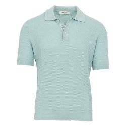 GRAN SASSO Polo Bobbelstruktur Turkis