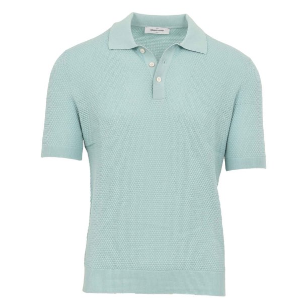 GRAN SASSO Polo Bobbelstruktur Turkis