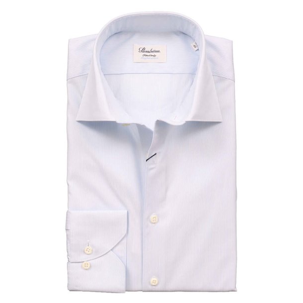 STENSTRM'S Skjorte Fitted Hairline Lysebl