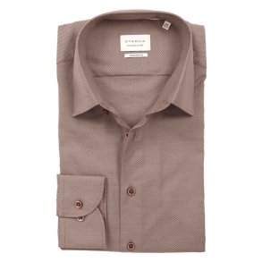 ETERNA Skjorte Modern Fit Struktur Beige