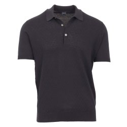 FEDELI Polo Gabriel Giza Cotton Dusty Navy