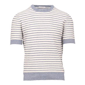 GRAN SASSO  T-shirt Stribet Azur