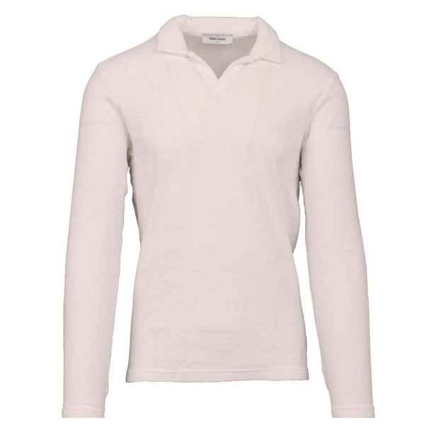 GRAN SASSO Open Collar Frott Hvid
