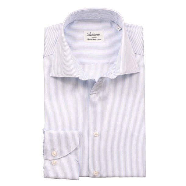 STENSTRM'S Skjorte Slim Stribet lysebl