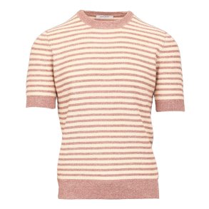 GRAN SASSO T-shirt Stribet Bordeaux 