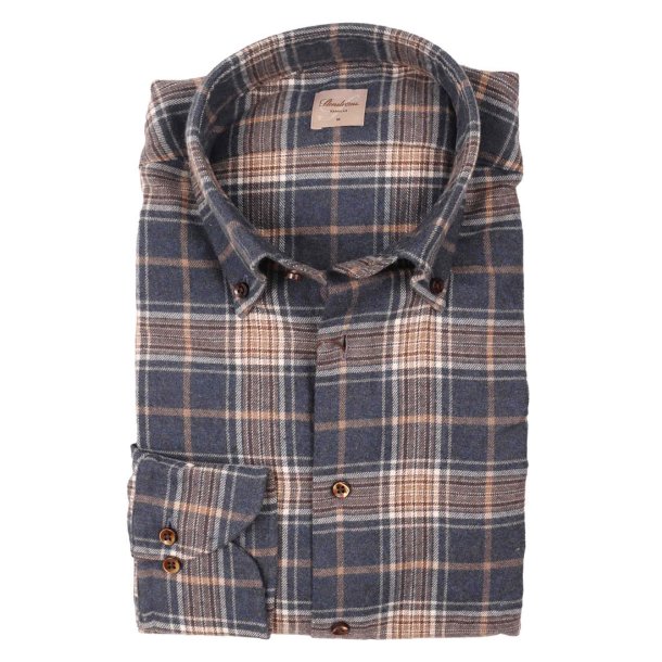 STENSTRM'S Skjorte Regular Ternet Bl | Beige