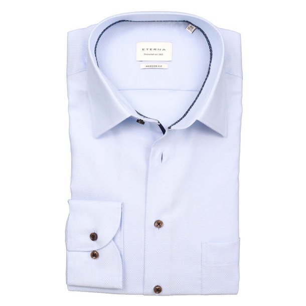 ETERNA Skjorte Modern Fit Struktur Lysebl�