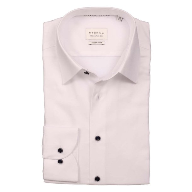 Eterna Skjorte Modern Fit Struktur Hvid