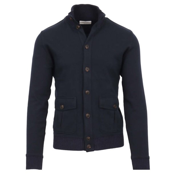 GRAN SASSO Sweatshirt Med Knapper Navy