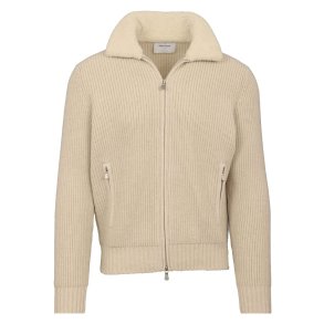 GRAN SASSO Cardigan Sartorial Uld Creme