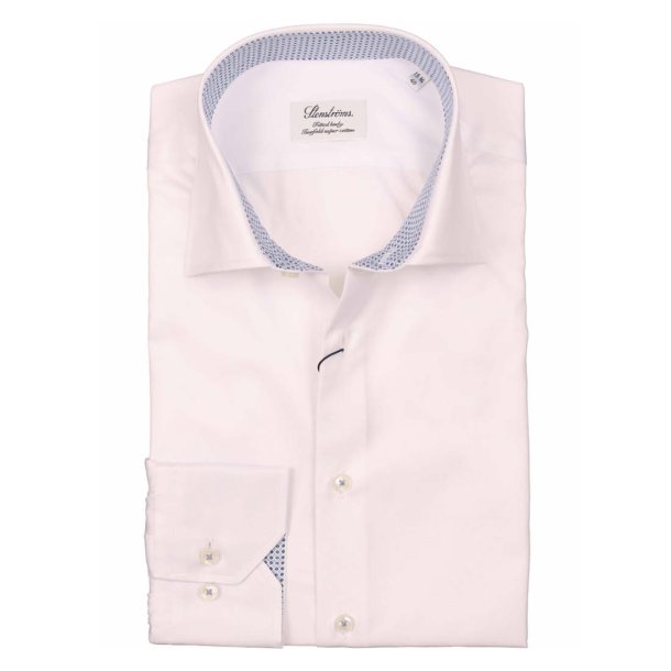 STENSTRM'S Skjorte Fitted Kontrast Hvid